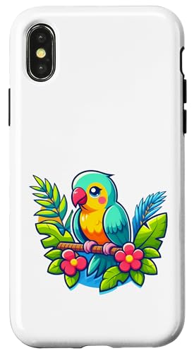 Sittich Vogel Gartenarbeit niedlich Hülle für iPhone X/XS Sittich Vogel Gartenarbeit niedlich Hülle für iPhone X/XS von Fun Sale Store