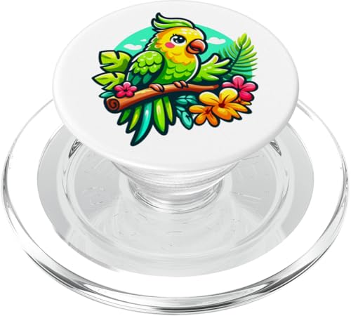 Sittich Vogel Gartenarbeit niedlich PopSockets PopGrip für MagSafe von Fun Sale Store