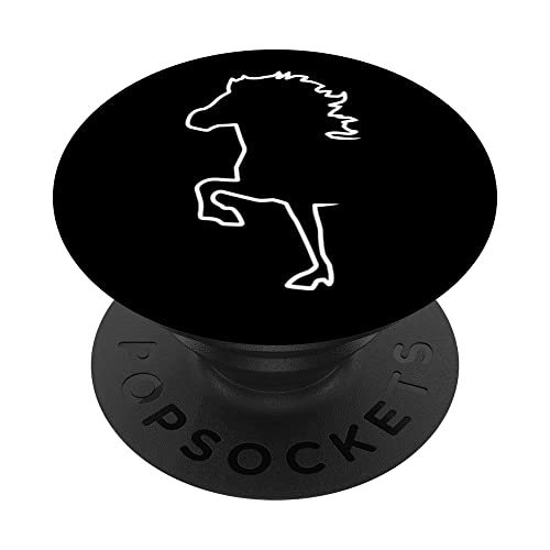 Island-Pferd Silhouette PopSockets mit austauschbarem PopGrip Island-Pferd Silhouette PopSockets mit austauschbarem PopGrip von Fun Shirts
