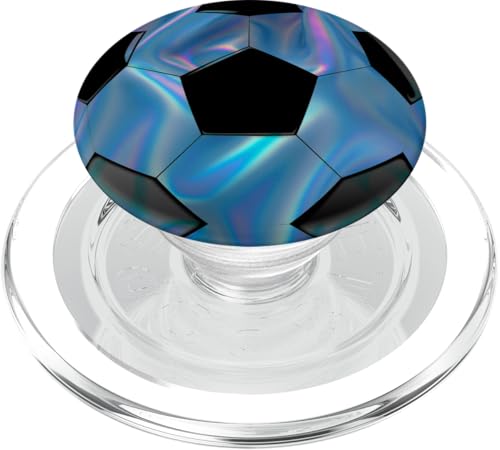 Fussball - Farbe Rainbow Turquoise PopSockets PopGrip: Ausziehbarer Sockel und Griff für Handys/Tablets mit Tauschbarem Top PopSockets PopGrip für MagSafe von Fun Sport und Fussball Geschenke