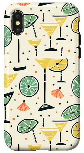 Cocktail-Muster-Design, Sommer-Getränke-Clipart, Party-Design Hülle für iPhone X/XS Cocktail-Muster-Design, Sommer-Getränke-Clipart, Party-Design Hülle für iPhone X/XS von Fun Summer Beach Designs