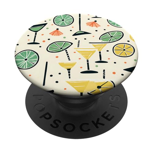 Cocktail-Muster-Design, Sommer-Getränke-Clipart, Party-Design PopSockets Klebender PopGrip Cocktail-Muster-Design, Sommer-Getränke-Clipart, Party-Design PopSockets Klebender PopGrip von Fun Summer Beach Designs