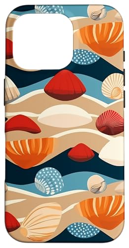 Muschel-Design, Strandmuster, Ozeanwellenkunst, Küste Hülle für iPhone 16 Pro Muschel-Design, Strandmuster, Ozeanwellenkunst, Küste Hülle für iPhone 16 Pro von Fun Summer Beach Designs