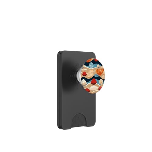 Muschel-Design, Strandmuster, Ozeanwellenkunst, Küste PopSockets PopWallet für MagSafe Muschel-Design, Strandmuster, Ozeanwellenkunst, Küste PopSockets PopWallet für MagSafe von Fun Summer Beach Designs