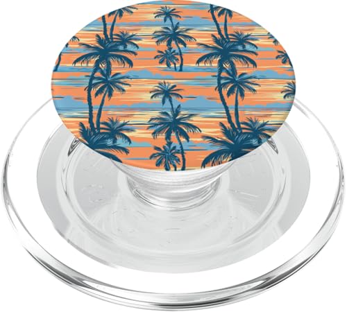 Retro-Palmen-Design, Sommer-Strand-Illustration, tropisch PopSockets PopGrip für MagSafe Retro-Palmen-Design, Sommer-Strand-Illustration, tropisch PopSockets PopGrip für MagSafe von Fun Summer Beach Designs