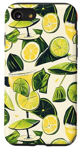 Sommer-Cocktail-Design, Margarita-Illustration, Zitrus-Design Hülle für iPhone SE (2020) / 7 / 8 von Fun Summer Beach Designs