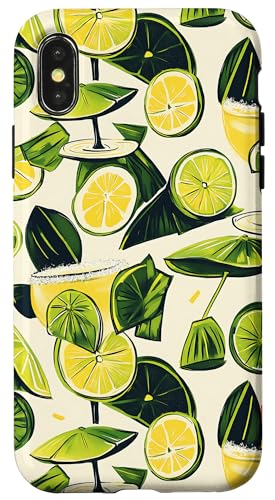Sommer-Cocktail-Design, Margarita-Illustration, Zitrus-Design Hülle für iPhone X/XS von Fun Summer Beach Designs