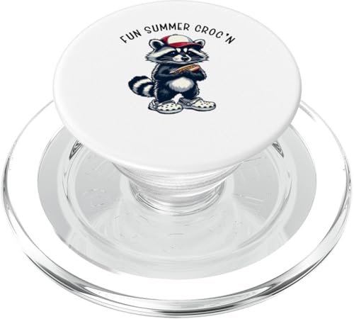 Sommer Lustiges Waschbär Tee Hotdog Cartoon Cute Animal Trend PopSockets PopGrip für MagSafe Sommer Lustiges Waschbär Tee Hotdog Cartoon Cute Animal Trend PopSockets PopGrip für MagSafe von Fun Summer Beach Designs