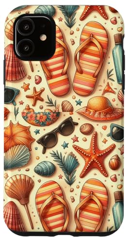 Strand, Sommer, tropisches Design, Muscheln, Strandartikel Hülle für iPhone 11 Strand, Sommer, tropisches Design, Muscheln, Strandartikel Hülle für iPhone 11 von Fun Summer Beach Designs