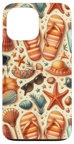 Strand, Sommer, tropisches Design, Muscheln, Strandartikel Hülle für iPhone 13 Pro Max Strand, Sommer, tropisches Design, Muscheln, Strandartikel Hülle für iPhone 13 Pro Max von Fun Summer Beach Designs