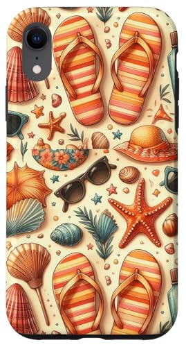 Strand, Sommer, tropisches Design, Muscheln, Strandartikel Hülle für iPhone XR Strand, Sommer, tropisches Design, Muscheln, Strandartikel Hülle für iPhone XR von Fun Summer Beach Designs