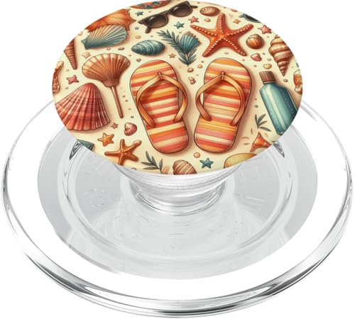 Strand, Sommer, tropisches Design, Muscheln, Strandartikel PopSockets PopGrip für MagSafe Strand, Sommer, tropisches Design, Muscheln, Strandartikel PopSockets PopGrip für MagSafe von Fun Summer Beach Designs