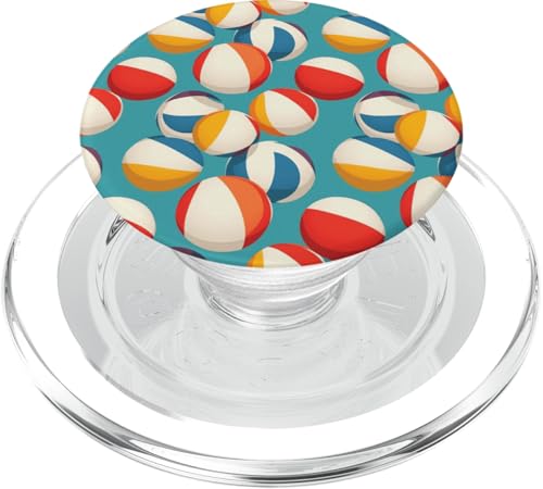 Strandball-Design, nahtloses Muster, Sommerspaß, bunt PopSockets PopGrip für MagSafe Strandball-Design, nahtloses Muster, Sommerspaß, bunt PopSockets PopGrip für MagSafe von Fun Summer Beach Designs