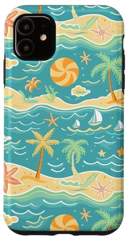 Strandmuster-Design, Küsten-Themenkunst, Sommerurlaub Hülle für iPhone 11 Strandmuster-Design, Küsten-Themenkunst, Sommerurlaub Hülle für iPhone 11 von Fun Summer Beach Designs