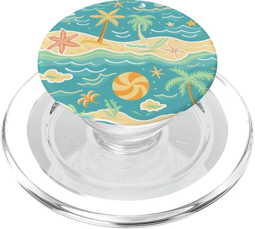 Strandmuster-Design, Küsten-Themenkunst, Sommerurlaub PopSockets PopGrip für MagSafe Strandmuster-Design, Küsten-Themenkunst, Sommerurlaub PopSockets PopGrip für MagSafe von Fun Summer Beach Designs