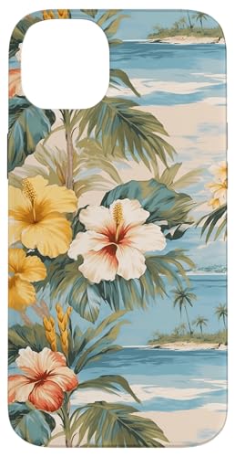 Tropischer Strand Hibiskus Blumendesign, Island Paradise Art Hülle für iPhone 14 Plus Tropischer Strand Hibiskus Blumendesign, Island Paradise Art Hülle für iPhone 14 Plus von Fun Summer Beach Designs