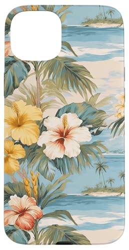 Tropischer Strand Hibiskus Blumendesign, Island Paradise Art Hülle für iPhone 15 Plus Tropischer Strand Hibiskus Blumendesign, Island Paradise Art Hülle für iPhone 15 Plus von Fun Summer Beach Designs