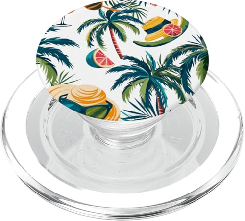 Tropisches Design, Sommerstimmung, Palmen-Design, Hut, Brille PopSockets PopGrip für MagSafe Tropisches Design, Sommerstimmung, Palmen-Design, Hut, Brille PopSockets PopGrip für MagSafe von Fun Summer Beach Designs