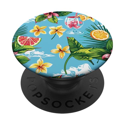 Tropisches Design, hawaiianische Blumen, Ananas-Frucht, Sommer PopSockets Klebender PopGrip Tropisches Design, hawaiianische Blumen, Ananas-Frucht, Sommer PopSockets Klebender PopGrip von Fun Summer Beach Designs