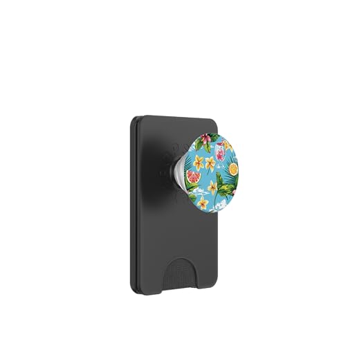 Tropisches Design, hawaiianische Blumen, Ananas-Frucht, Sommer PopSockets PopWallet für MagSafe von Fun Summer Beach Designs