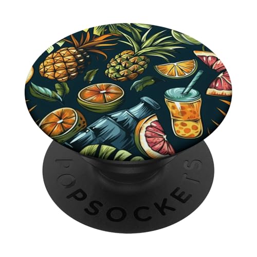 Tropisches Obst-Design, Ananas und Zitrusfrüchte, Sommer PopSockets Klebender PopGrip Tropisches Obst-Design, Ananas und Zitrusfrüchte, Sommer PopSockets Klebender PopGrip von Fun Summer Beach Designs
