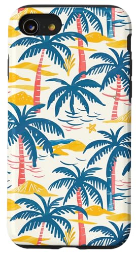 Tropisches Palmen-Design, Strand, Inselstimmung, Sommerdesign Hülle für iPhone SE (2020) / 7 / 8 von Fun Summer Beach Designs