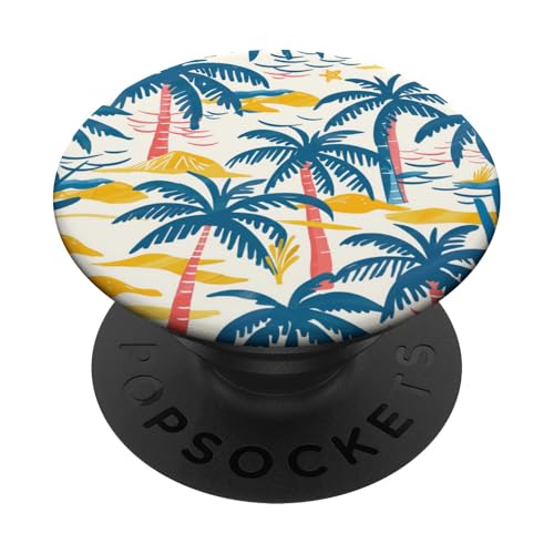 Tropisches Palmen-Design, Strand, Inselstimmung, Sommerdesign PopSockets Klebender PopGrip von Fun Summer Beach Designs