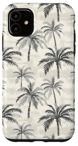 Tropisches Palmen-Design, graue Palmen-Illustration, Sommer Hülle für iPhone 11 Tropisches Palmen-Design, graue Palmen-Illustration, Sommer Hülle für iPhone 11 von Fun Summer Beach Designs