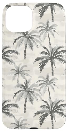 Tropisches Palmen-Design, graue Palmen-Illustration, Sommer Hülle für iPhone 15 Plus Tropisches Palmen-Design, graue Palmen-Illustration, Sommer Hülle für iPhone 15 Plus von Fun Summer Beach Designs