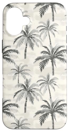 Tropisches Palmen-Design, graue Palmen-Illustration, Sommer Hülle für iPhone 16 Plus von Fun Summer Beach Designs