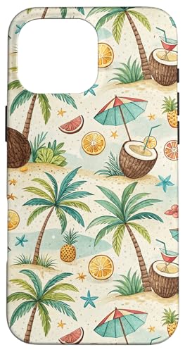 Tropisches Strand-Design, Sommer-Vibes, Kokosnuss-Getränke-Muster Hülle für iPhone 16 Pro Max Tropisches Strand-Design, Sommer-Vibes, Kokosnuss-Getränke-Muster Hülle für iPhone 16 Pro Max von Fun Summer Beach Designs
