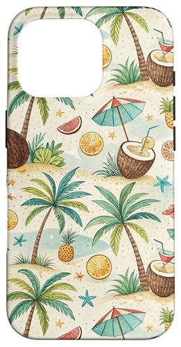 Tropisches Strand-Design, Sommer-Vibes, Kokosnuss-Getränke-Muster Hülle für iPhone 16 Pro Tropisches Strand-Design, Sommer-Vibes, Kokosnuss-Getränke-Muster Hülle für iPhone 16 Pro von Fun Summer Beach Designs