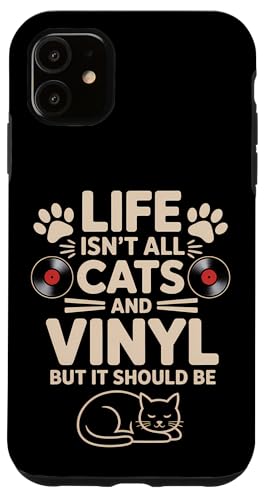Cats And Vinyl Schallplatte Lustiges Vinyl Hülle für iPhone 11 von Fun Vinyl Cool Vinyl And Cats Design