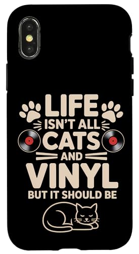Cats And Vinyl Schallplatte Lustiges Vinyl Hülle für iPhone X/XS Cats And Vinyl Schallplatte Lustiges Vinyl Hülle für iPhone X/XS von Fun Vinyl Cool Vinyl And Cats Design