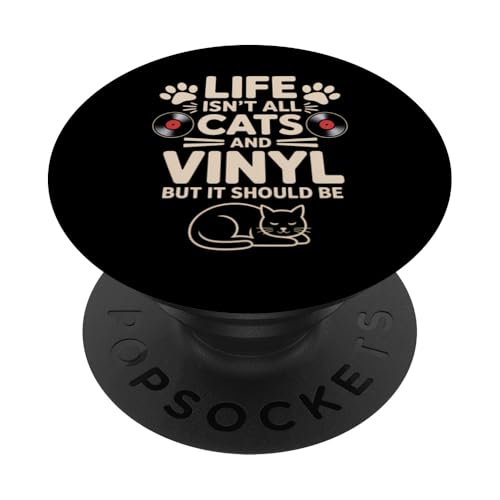 Cats And Vinyl Schallplatte Lustiges Vinyl PopSockets Klebender PopGrip Cats And Vinyl Schallplatte Lustiges Vinyl PopSockets Klebender PopGrip von Fun Vinyl Cool Vinyl And Cats Design