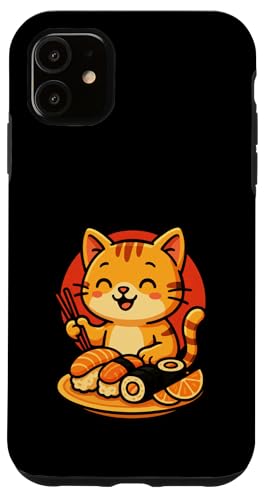 Katze Sushi Cartoon Japan Sonne Anime Kawaii Manga Hülle für iPhone 11 Katze Sushi Cartoon Japan Sonne Anime Kawaii Manga Hülle für iPhone 11 von Fun
