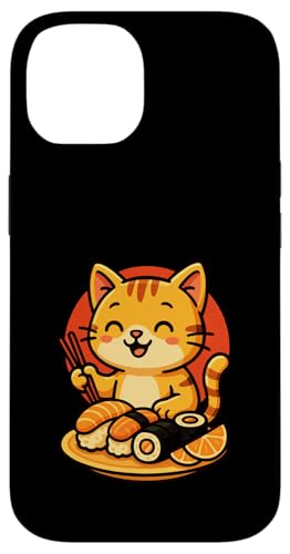 Katze Sushi Cartoon Japan Sonne Anime Kawaii Manga Hülle für iPhone 14 Katze Sushi Cartoon Japan Sonne Anime Kawaii Manga Hülle für iPhone 14 von Fun