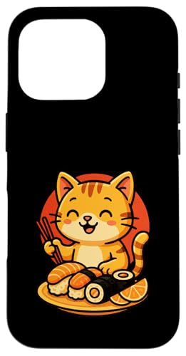 Katze Sushi Cartoon Japan Sonne Anime Kawaii Manga Hülle für iPhone 16 Pro Katze Sushi Cartoon Japan Sonne Anime Kawaii Manga Hülle für iPhone 16 Pro von Fun