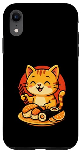 Katze Sushi Cartoon Japan Sonne Anime Kawaii Manga Hülle für iPhone XR Katze Sushi Cartoon Japan Sonne Anime Kawaii Manga Hülle für iPhone XR von Fun