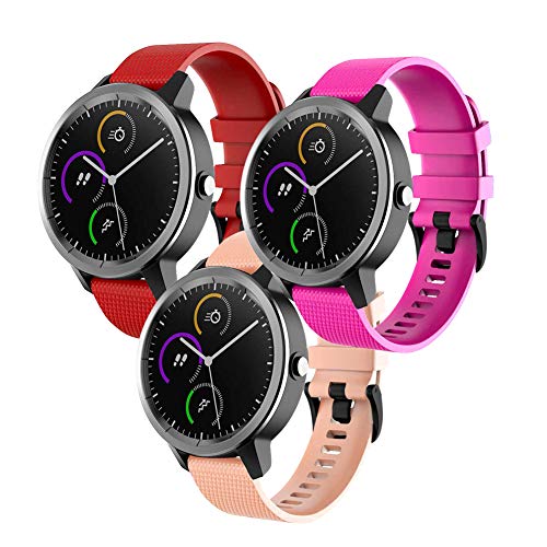 FunBand Compatible with Garmin Vivoactive 3 Strap, 20mm Soft Silicone Replacement Wristbands Fit for Garmin Vivoactive 3 Music/Forerunner 645 Music/Vivomove HR Smartwatch von FunBand