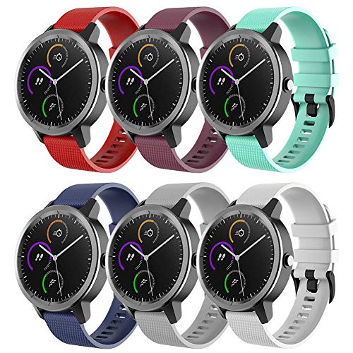FunBand Compatible with Garmin Vivoactive 3 Strap, 20mm Soft Silicone Replacement Wristbands Fit for Garmin Vivoactive 3 Music/Forerunner 645 Music/Vivomove HR Smartwatch von FunBand