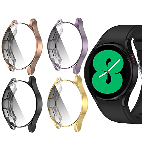 FunBand Kompatibel mit Galaxy Watch 4 Classic 42mm 46mm Schutzhülle Hülle,Flexibles TPU Vollschutz Display Schutz Full Coverage Stoßfestes Displayschutz Hülle für Galaxy Watch 4 Classic 42mm 46mm von FunBand