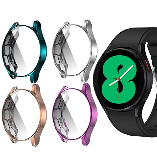 FunBand Kompatibel mit Galaxy Watch 4 Classic 42mm 46mm Schutzhülle Hülle,Flexibles TPU Vollschutz Display Schutz Full Coverage Stoßfestes Displayschutz Hülle für Galaxy Watch 4 Classic 42mm 46mm von FunBand