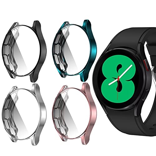 FunBand Kompatibel mit Galaxy Watch 4 Classic 42mm 46mm Schutzhülle Hülle,Flexibles TPU Vollschutz Display Schutz Full Coverage Stoßfestes Displayschutz Hülle für Galaxy Watch 4 Classic 42mm 46mm von FunBand