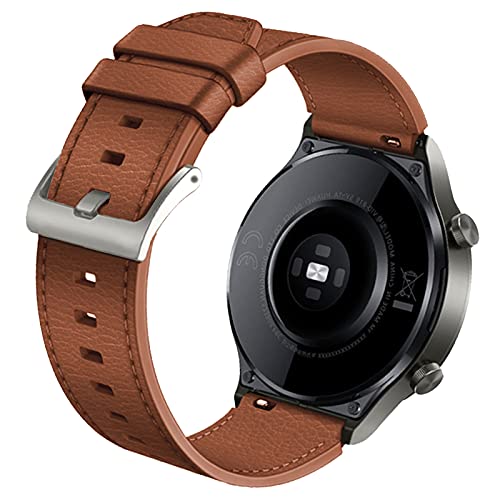FunBand Kompatibel mit Huawei Watch GT2 Pro Armband, 22mm Leder Ersatzarmband Armbänder für Huawei Watch GT2 Pro / Watch GT2 46mm / Huawei Watch 3 / Huawei Watch 3 Pro Smart Watch von FunBand