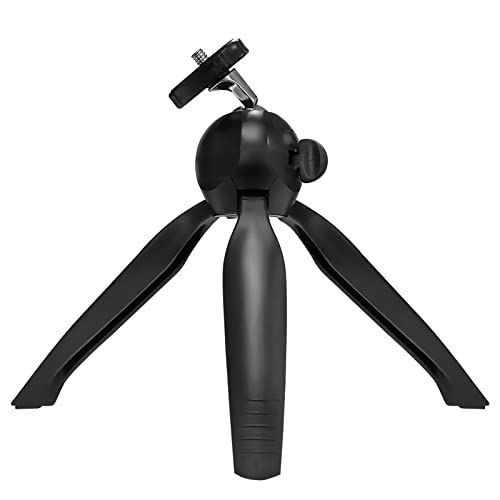 Mini Beamer Desktop Stativ, Funflix 5,3-Zoll Taschen Kamera Ständer Ständerhalterung mit 360°-Kugelkopf, Kleiner Stativ Griff für DSLR-Kamera/Webcam/Telefonhalter/Selfie-Stick/Vlog-Stativ Schwarz von FunFlix