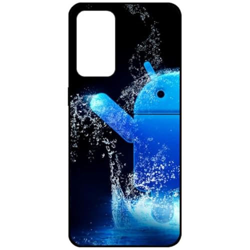 FunKaz Schutzhülle für Realme GT Master / Q3 Pro Carnival – Bugdroid Kleiner Roboter Android Blau im Wasser – Schutzhülle Schwarz TPU FunKaz Schutzhülle für Realme GT Master / Q3 Pro Carnival – Bugdroid Kleiner Roboter Android Blau im Wasser – Schutzhülle Schwarz TPU von FunKaz