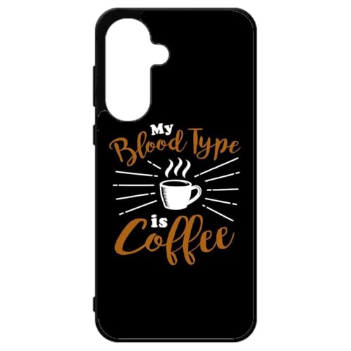 FunKaz Schutzhülle für Samsung Galaxy A36, My Blood Type is Coffee, Schwarz, TPU von FunKaz