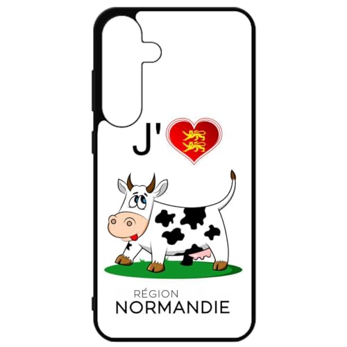 FunKaz Schutzhülle für Samsung Galaxy A36 – Ich liebe die Normandie – Kuh Normande – Schutzhülle Schwarz TPU von FunKaz