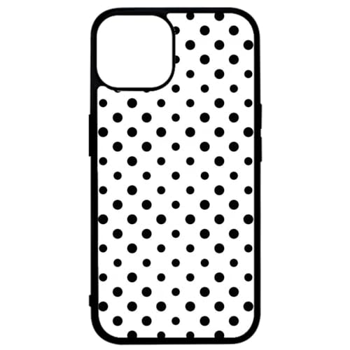 FunKaz Schutzhülle für iPhone 14 Plus, geometrisches Muster, Schwarz und Weiß, schwarze Kreise, TPU, für Induktion FunKaz Schutzhülle für iPhone 14 Plus, geometrisches Muster, Schwarz und Weiß, schwarze Kreise, TPU, für Induktion von FunKaz